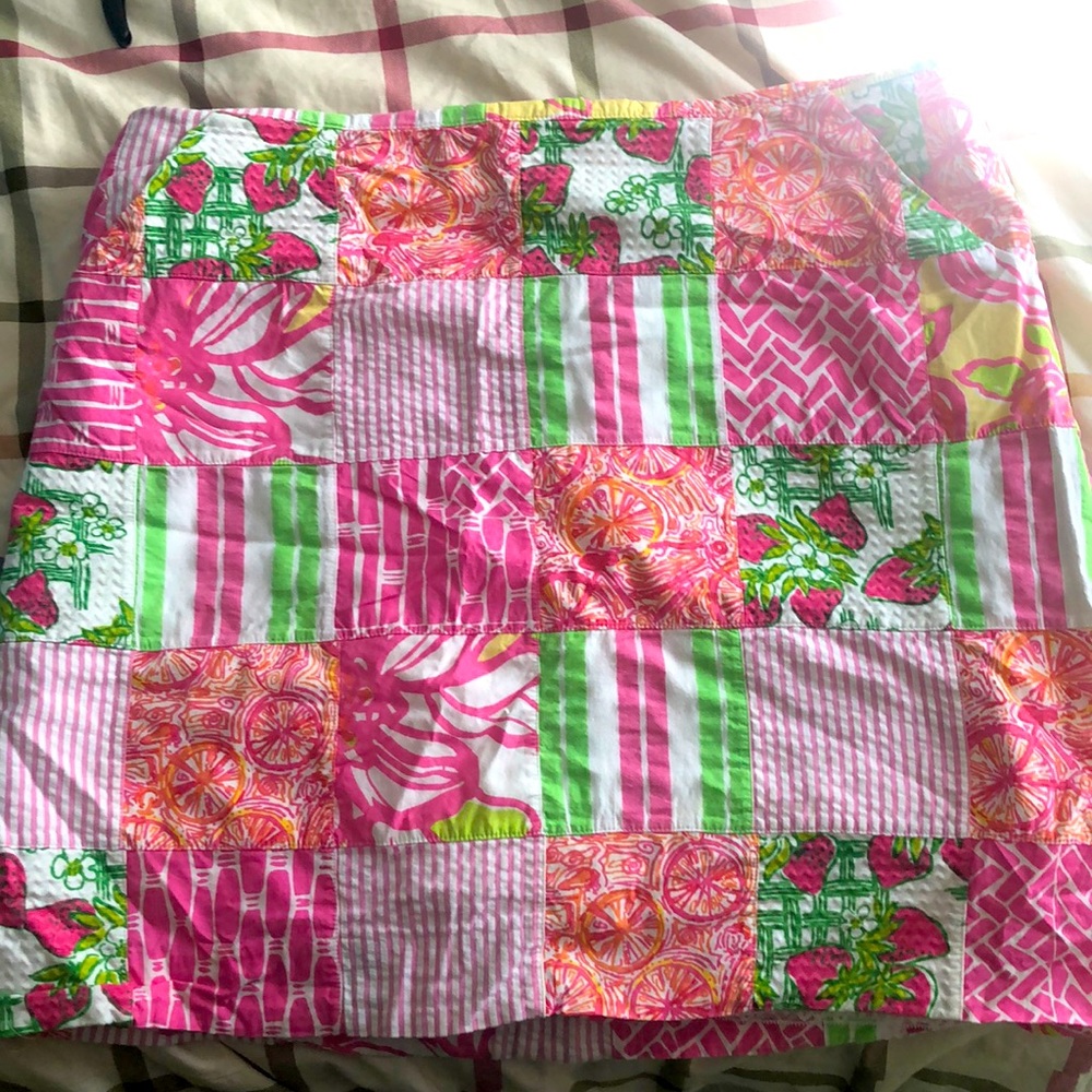 Lilly Pulitzer patchwork skirt size 14